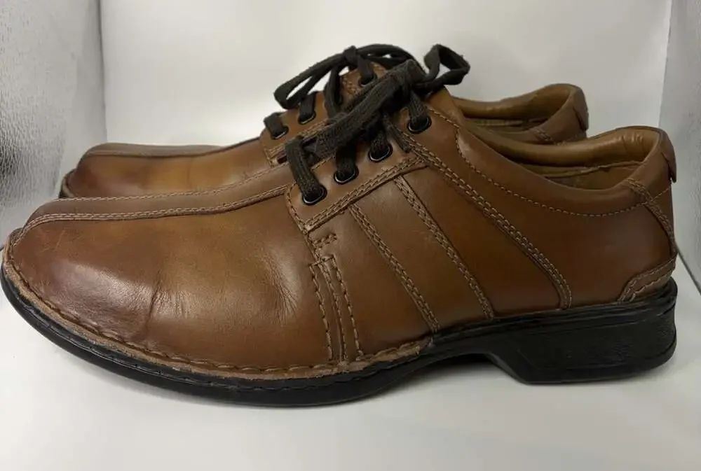 Clarks Shoes Men's 10.5 Touareg Vibe Oxford Brown Leather